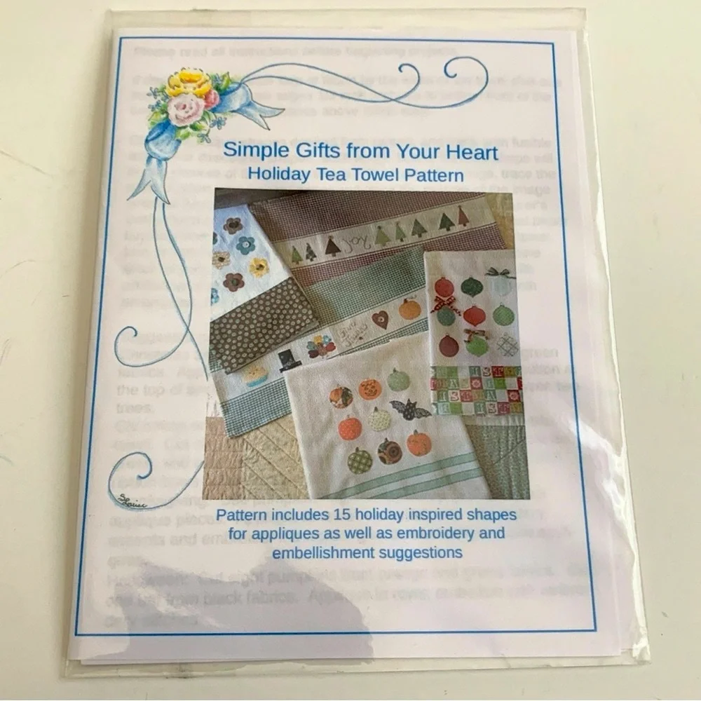 Seasonal Holiday Quilt Wall Hanging Patterns & Tea Towel Pattern Lot of 3 NWT